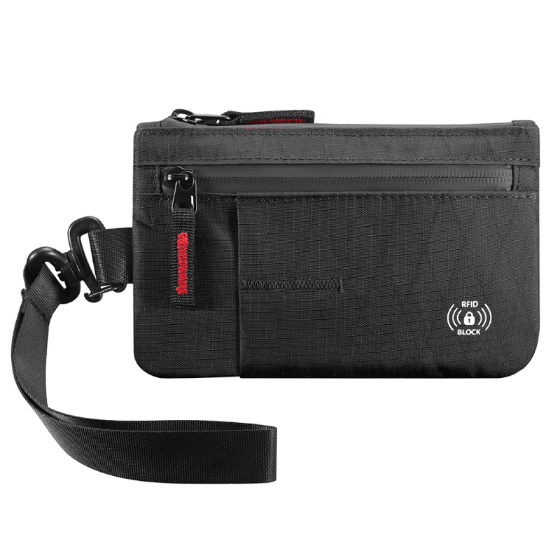 RFID novčanik za kovanice i kartice s naramenicom – X-Pac mini putni novčanik, najlon, zaštita od krađe, unisex