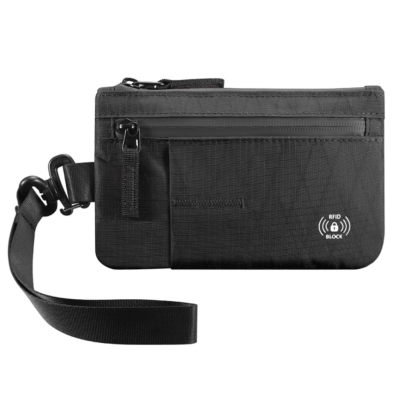 RFID novčanik za kovanice i kartice s naramenicom – X-Pac mini putni novčanik, najlon, zaštita od krađe, unisex