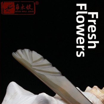 Щипка за коса от рог на як, ръчно издялана в етнически стил за дами, класическа