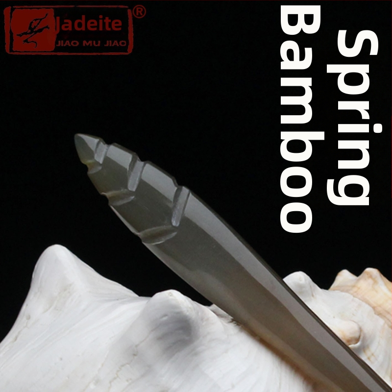 Щипка за коса от рог на як, ръчно издялана в етнически стил за дами, класическа