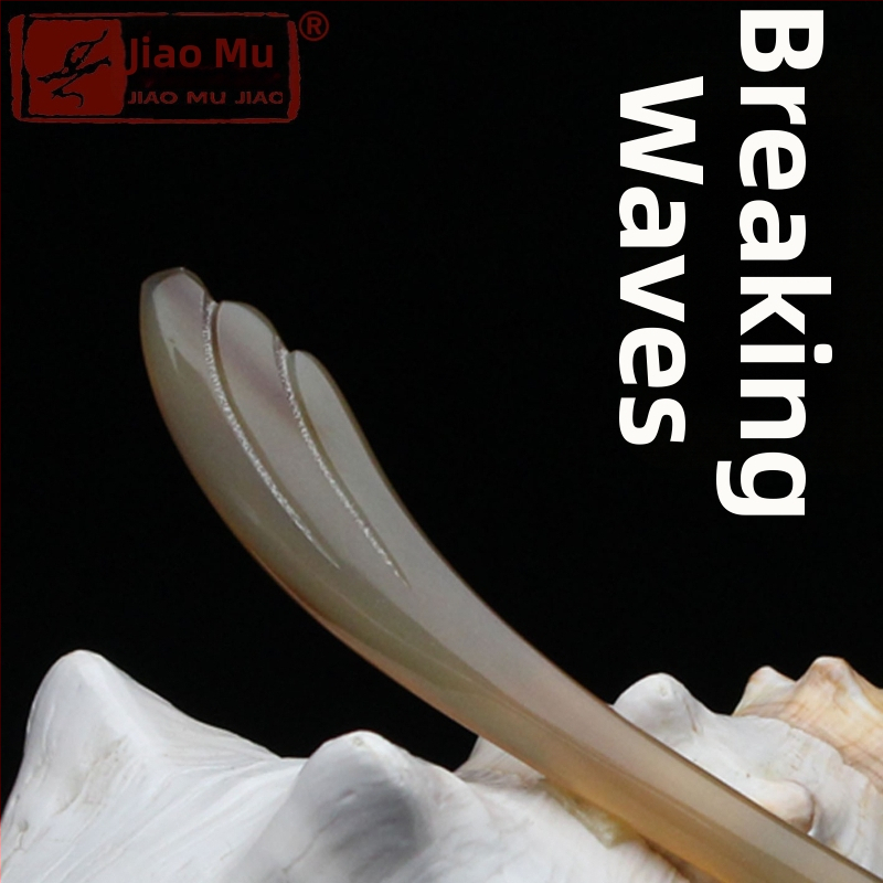 Щипка за коса от рог на як, ръчно издялана в етнически стил за дами, класическа