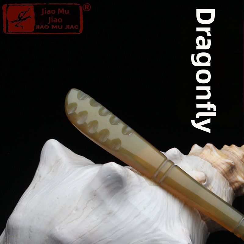 Щипка за коса от рог на як, ръчно издялана в етнически стил за дами, класическа