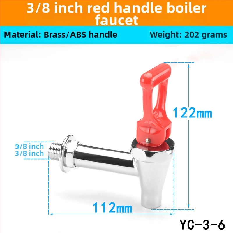 Elektrický kohútik pre bojler — meďová konštrukcia, úplne meďový jadrový ventil, prevádzková teplota 0–100 °C, prevádzkový tlak 0,5 MPa, SASO certifikát