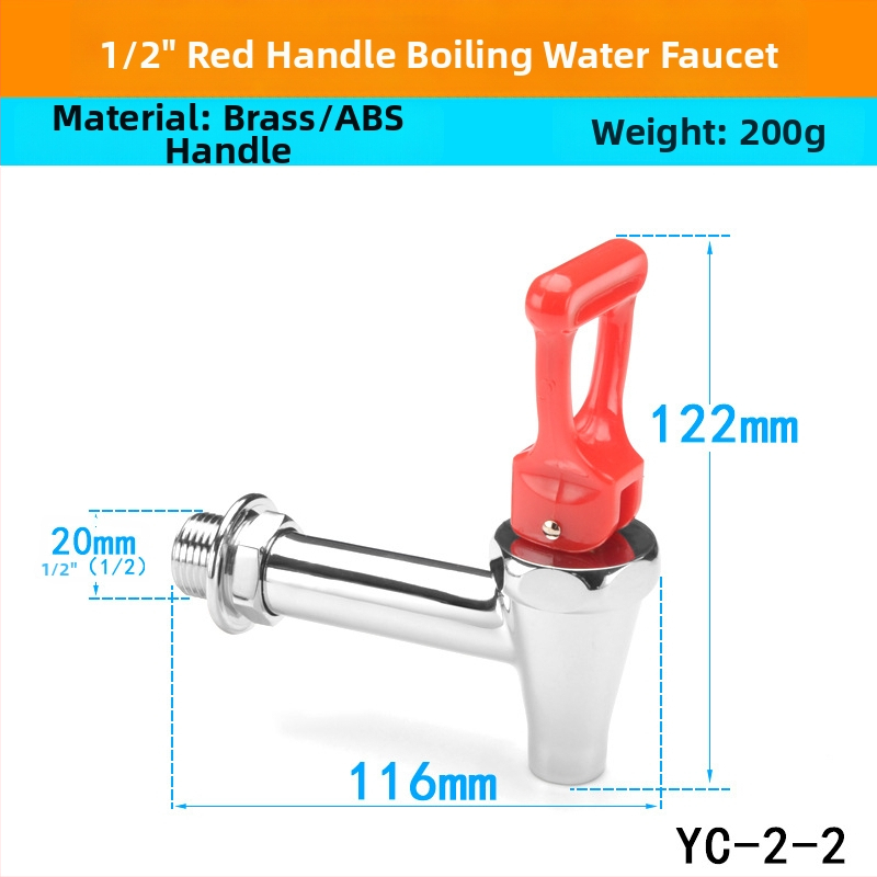 Elektrický kohútik pre bojler — meďová konštrukcia, úplne meďový jadrový ventil, prevádzková teplota 0–100 °C, prevádzkový tlak 0,5 MPa, SASO certifikát