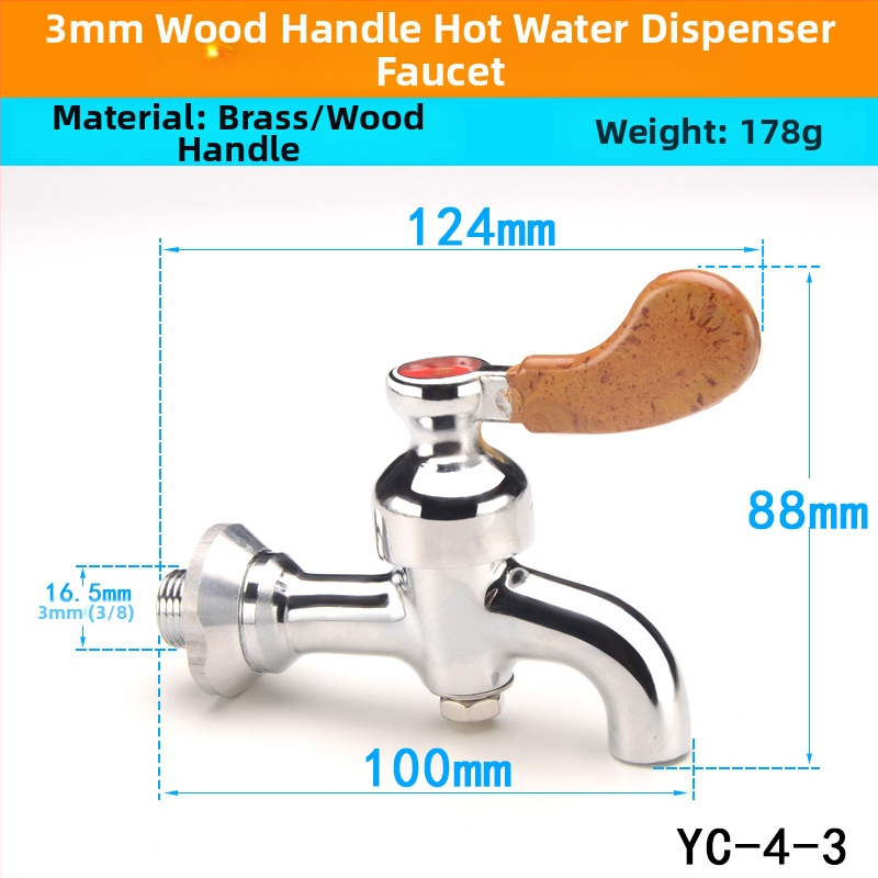 Elektrický kohútik pre bojler — meďová konštrukcia, úplne meďový jadrový ventil, prevádzková teplota 0–100 °C, prevádzkový tlak 0,5 MPa, SASO certifikát