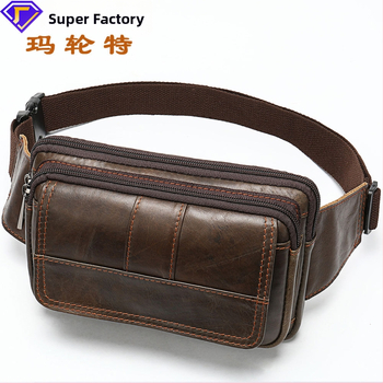 Férfi derék táska valódi bőrből, első réteg marhabőrből, vízálló és kopásálló, modell 8966/8977