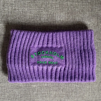 Αθλητική κορδέλα για το κεφάλι με γράμματα/κείμενο, κορεατικό street style, καρό σχέδιο, δυνατότητα παραμετροποίησης