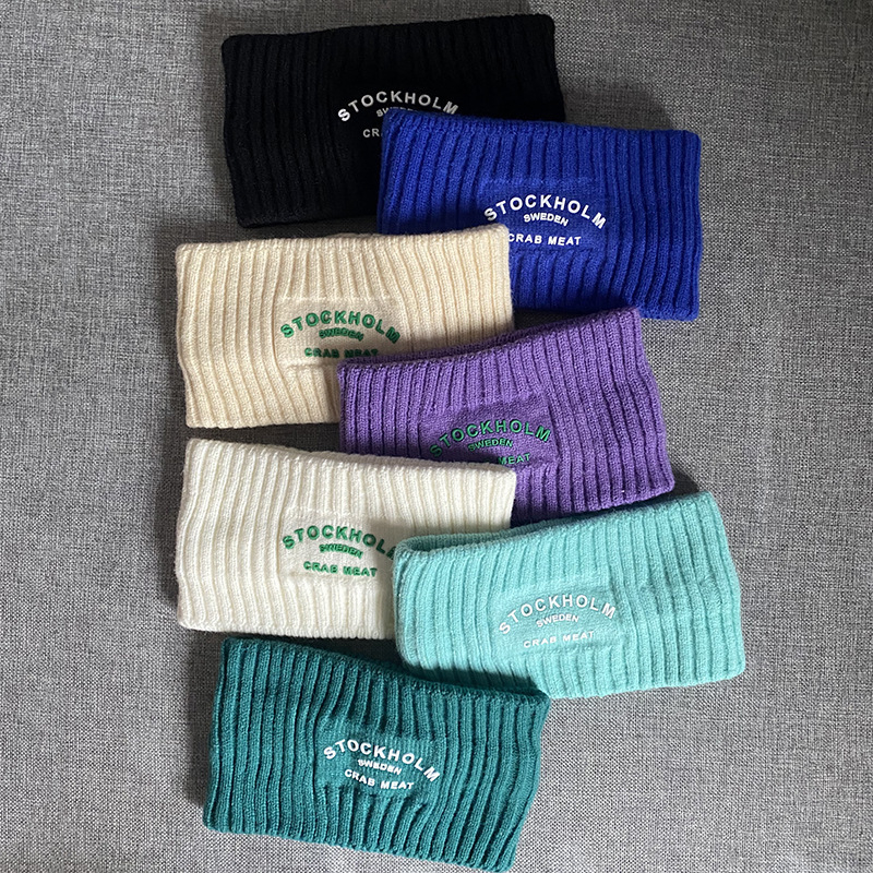 Αθλητική κορδέλα για το κεφάλι με γράμματα/κείμενο, κορεατικό street style, καρό σχέδιο, δυνατότητα παραμετροποίησης