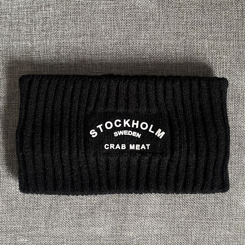 Αθλητική κορδέλα για το κεφάλι με γράμματα/κείμενο, κορεατικό street style, καρό σχέδιο, δυνατότητα παραμετροποίησης