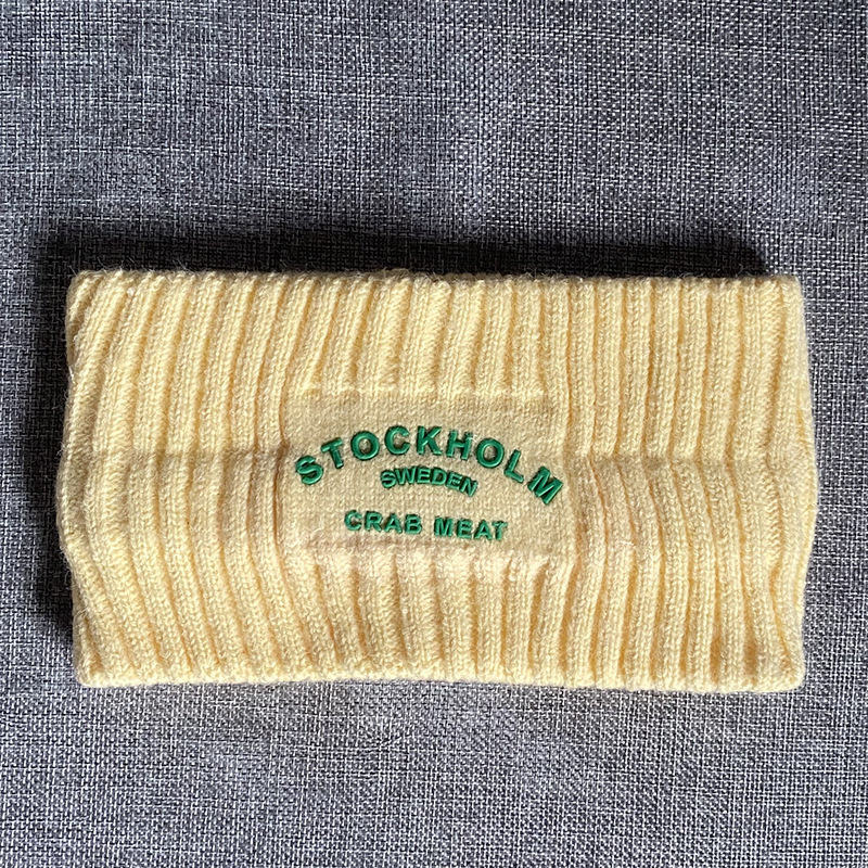 Αθλητική κορδέλα για το κεφάλι με γράμματα/κείμενο, κορεατικό street style, καρό σχέδιο, δυνατότητα παραμετροποίησης