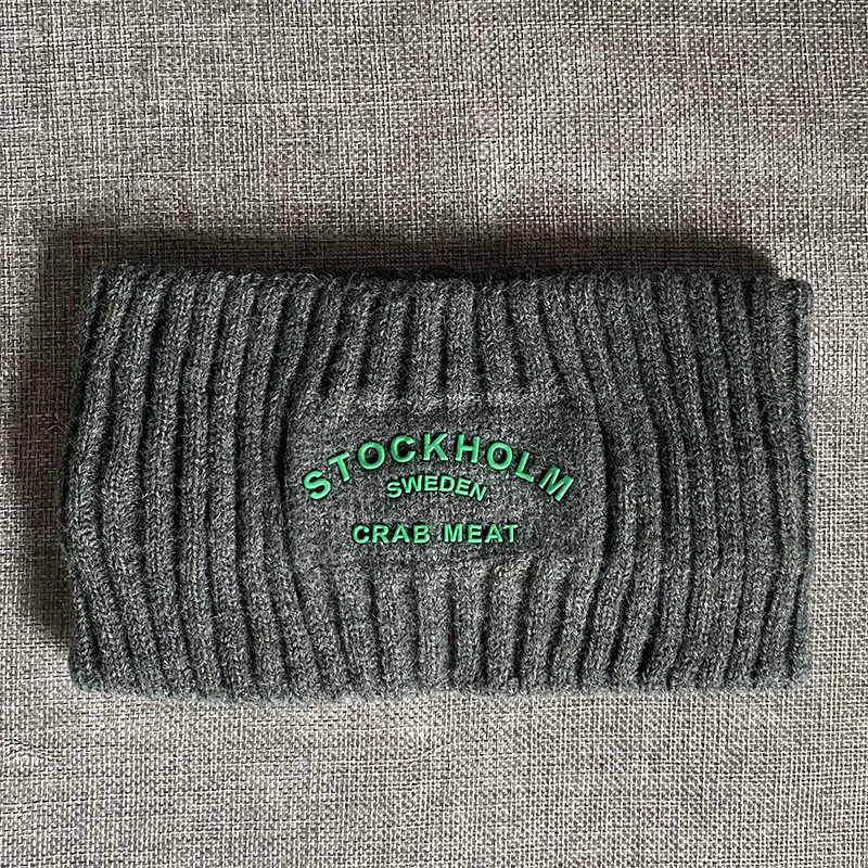 Αθλητική κορδέλα για το κεφάλι με γράμματα/κείμενο, κορεατικό street style, καρό σχέδιο, δυνατότητα παραμετροποίησης