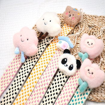 Gyerekeknek szóló plüss hajkiegészítő tároló szalag, hajgumik és csatok számára, anyag: textile, tavasz 2025