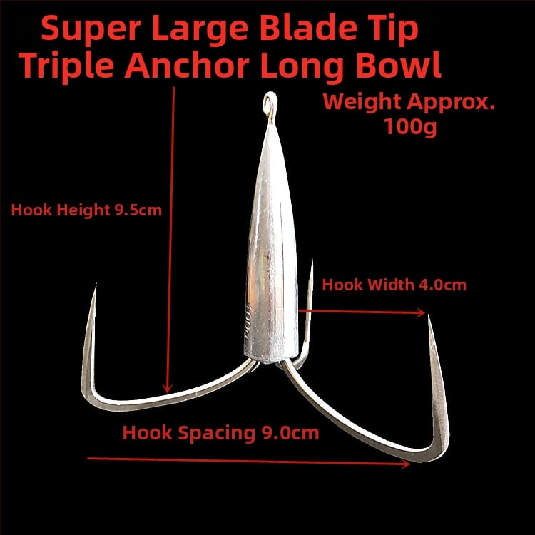 Cârlig de pescuit cu greutate din plumb de tip ancoră — Integrity Hook; origine Wuhu, Anhui; ambalaj 1000 buc.; loc de pescuit: râu; tip cârlig: anchor fish