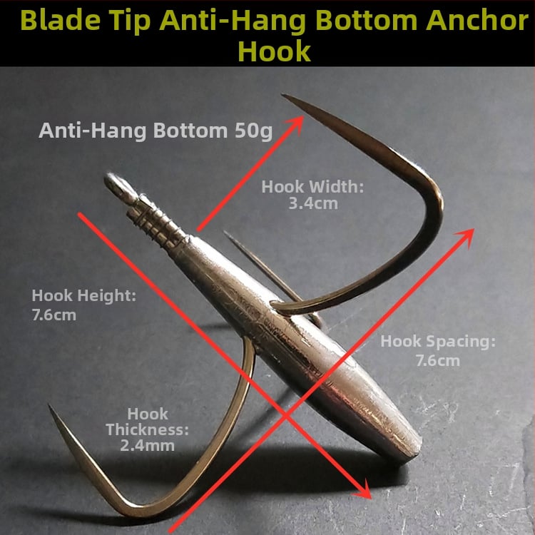 Cârlig de pescuit cu greutate din plumb de tip ancoră — Integrity Hook; origine Wuhu, Anhui; ambalaj 1000 buc.; loc de pescuit: râu; tip cârlig: anchor fish