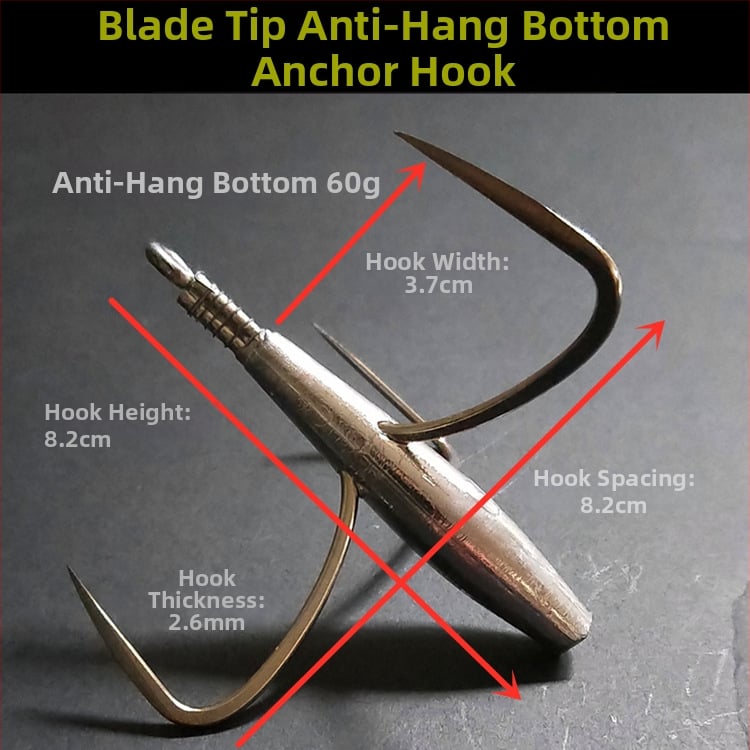 Cârlig de pescuit cu greutate din plumb de tip ancoră — Integrity Hook; origine Wuhu, Anhui; ambalaj 1000 buc.; loc de pescuit: râu; tip cârlig: anchor fish