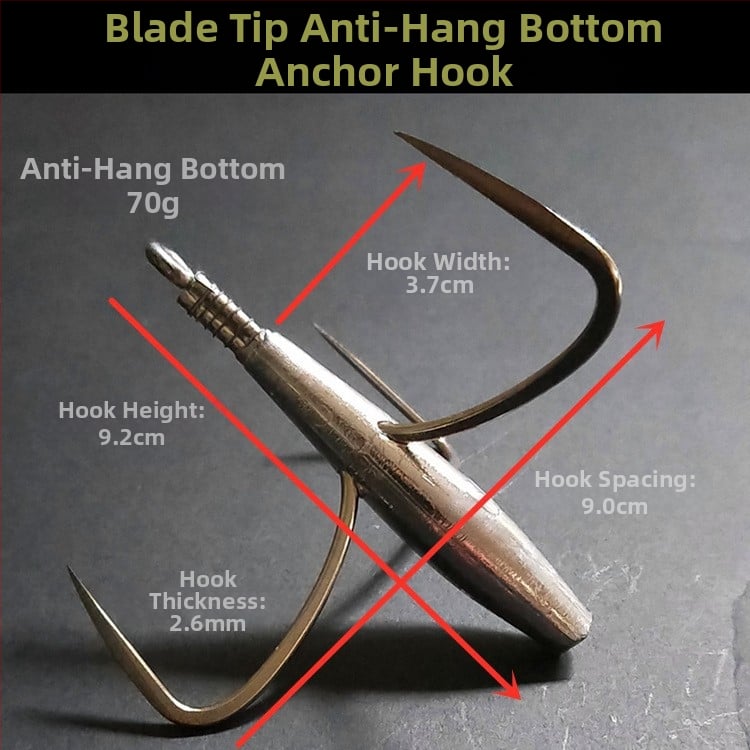 Cârlig de pescuit cu greutate din plumb de tip ancoră — Integrity Hook; origine Wuhu, Anhui; ambalaj 1000 buc.; loc de pescuit: râu; tip cârlig: anchor fish