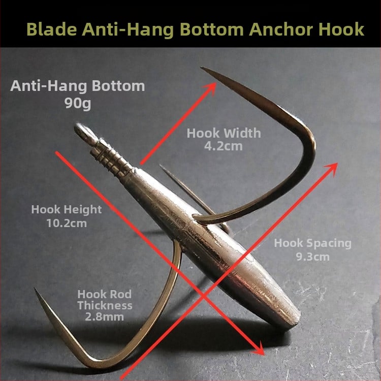 Cârlig de pescuit cu greutate din plumb de tip ancoră — Integrity Hook; origine Wuhu, Anhui; ambalaj 1000 buc.; loc de pescuit: râu; tip cârlig: anchor fish