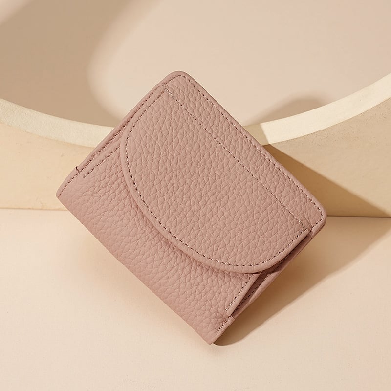 Portofel femei din piele naturală cu protecție RFID, model lychee, stil japonez, ultraușor, căptușeală din microfibră, compartimente extensibile