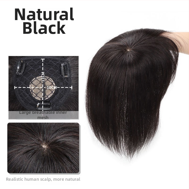 Горна част за възстановяване на косата с челна прическа, термоустойчива коса, без топло боядисване, подходяща за всички тонове кожа