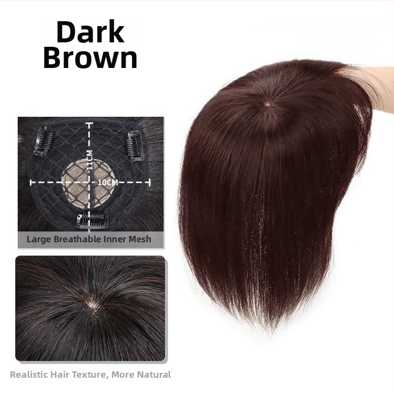 Горна част за възстановяване на косата с челна прическа, термоустойчива коса, без топло боядисване, подходяща за всички тонове кожа