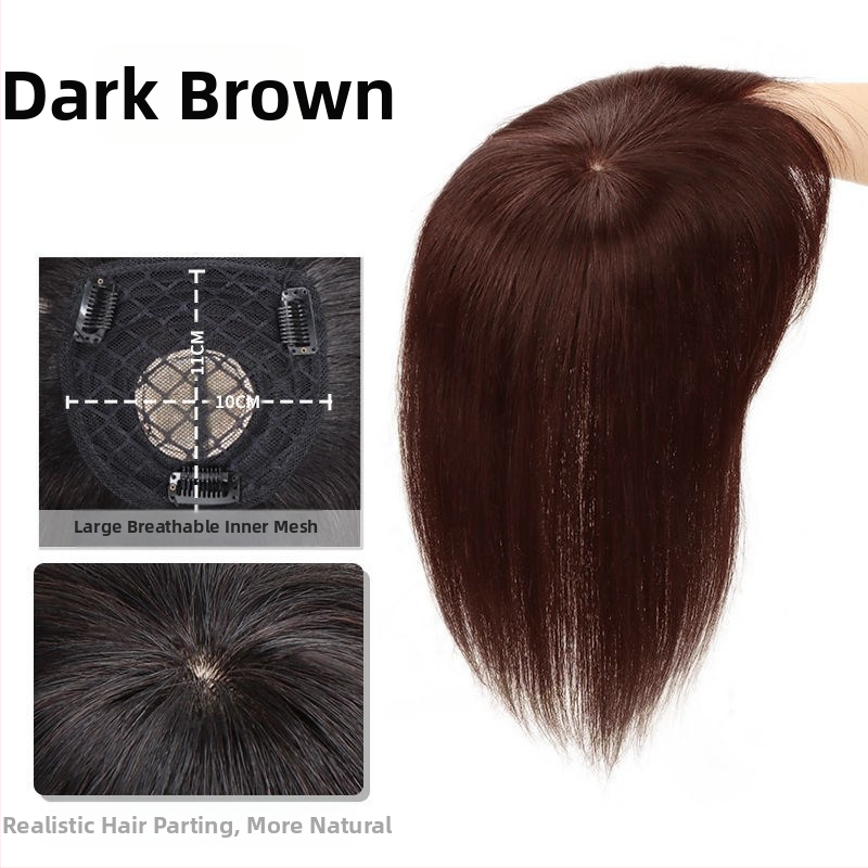 Горна част за възстановяване на косата с челна прическа, термоустойчива коса, без топло боядисване, подходяща за всички тонове кожа