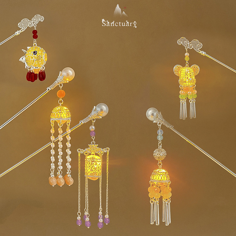 Agrafă de păr în formă de floare, stil chinezesc nou, aliaj, placare electrolitică