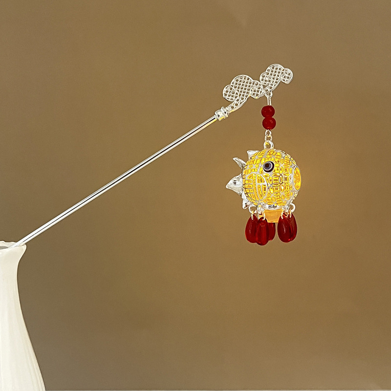 Agrafă de păr în formă de floare, stil chinezesc nou, aliaj, placare electrolitică