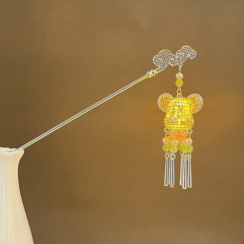 Agrafă de păr în formă de floare, stil chinezesc nou, aliaj, placare electrolitică