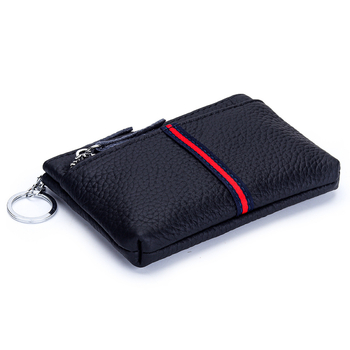 Portofel pentru monede din piele naturală, mini, compact, unisex, compartiment pentru carduri, piele de vițel primă, căptușeală poliester, model vară 2025