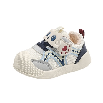 Baba- és kisgyermek járócipő, tavasz–ősz, légáteresztő, csúszásmentes, kopásálló; felsőrész PU/szintetikus bőr, talp TPR, Velcro-zárás, alacsony bokavágás, mesefigurás minta, 6–36 hónapos korosztály