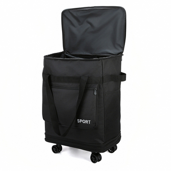 Skladacia kufrová taška s kolieskami, s rukoväťou a ramenným popruhom, extrémny objem na cestovanie (Objem: 56–75 L; Materiál: Oxfordová tkanina; Funkcie: dýcha, vodeodolná, ultra ľahká; Značka: Bohao; Pohlavie: Unisex)