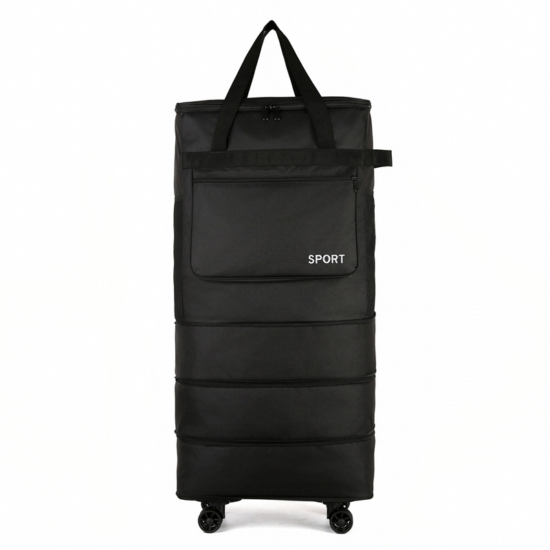 Skladacia kufrová taška s kolieskami, s rukoväťou a ramenným popruhom, extrémny objem na cestovanie (Objem: 56–75 L; Materiál: Oxfordová tkanina; Funkcie: dýcha, vodeodolná, ultra ľahká; Značka: Bohao; Pohlavie: Unisex)