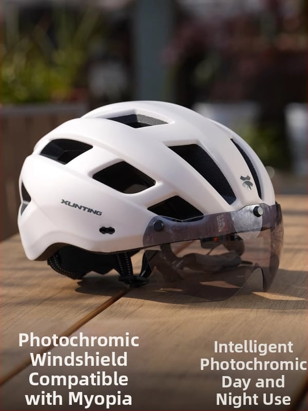 Kerékpáros sisak integrált szemüveggel, uniszex, EPS, légáteresztő fél sisak ZX21