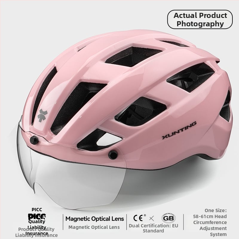 Kerékpáros sisak integrált szemüveggel, uniszex, EPS, légáteresztő fél sisak ZX21