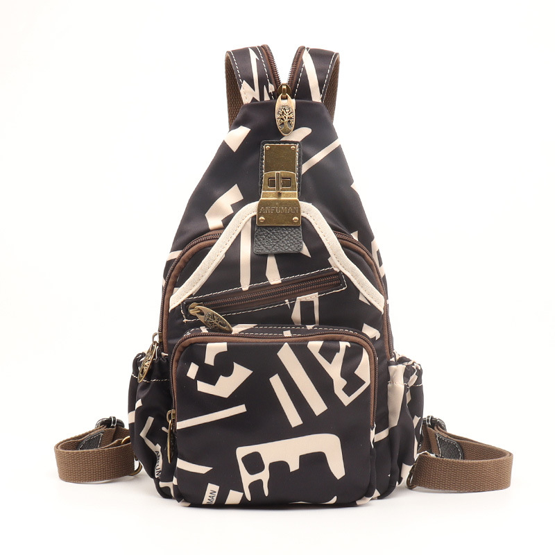 Ženska crossbody torba u korejskom stilu, gradska jednostavnost, poliester, zatvarač, unutarnji džepovi: džep sa zatvaračem, džep za telefon, džep za ID
