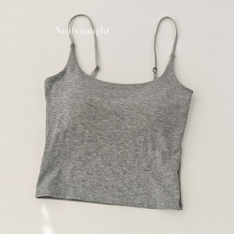 Camisolă din bumbac cu bretele subțiri reglabile, fără spate, cupă 3/4, 80–90% bumbac