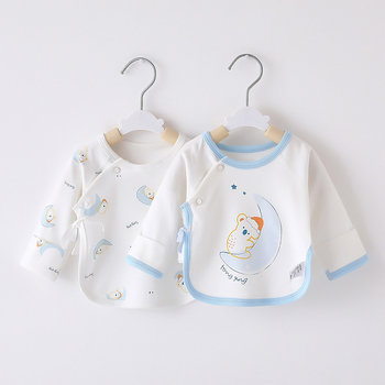 Νεογέννητο τοπ από 100% βαμβάκι, μονκ-στιλ, unisex, στρογγυλός γιακάς, για όλες τις εποχές