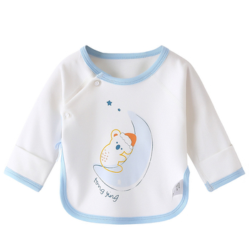 Νεογέννητο τοπ από 100% βαμβάκι, μονκ-στιλ, unisex, στρογγυλός γιακάς, για όλες τις εποχές