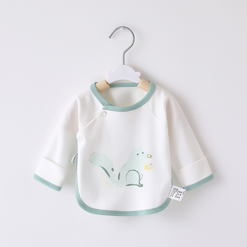 Νεογέννητο τοπ από 100% βαμβάκι, μονκ-στιλ, unisex, στρογγυλός γιακάς, για όλες τις εποχές