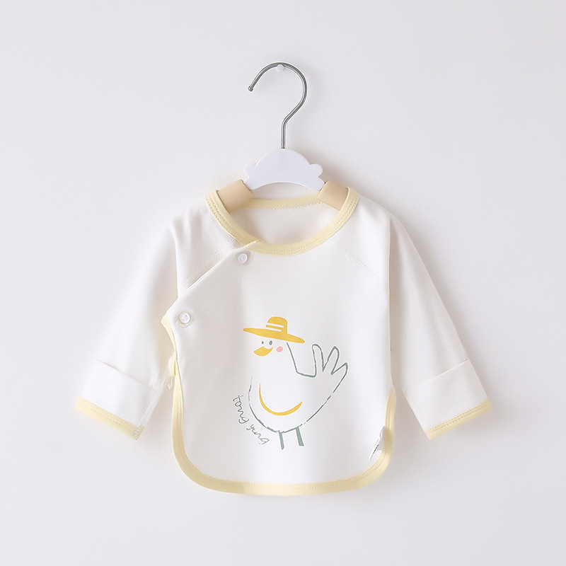 Νεογέννητο τοπ από 100% βαμβάκι, μονκ-στιλ, unisex, στρογγυλός γιακάς, για όλες τις εποχές