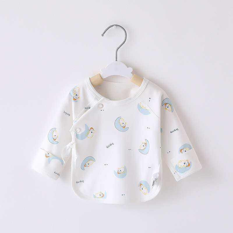 Νεογέννητο τοπ από 100% βαμβάκι, μονκ-στιλ, unisex, στρογγυλός γιακάς, για όλες τις εποχές