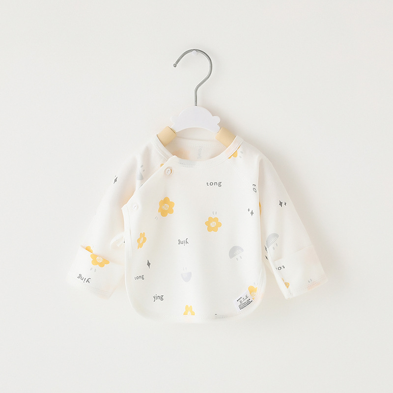 Νεογέννητο τοπ από 100% βαμβάκι, μονκ-στιλ, unisex, στρογγυλός γιακάς, για όλες τις εποχές