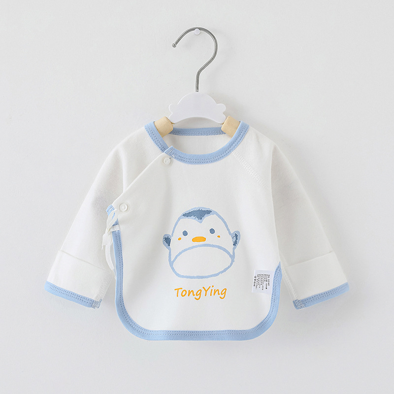 Νεογέννητο τοπ από 100% βαμβάκι, μονκ-στιλ, unisex, στρογγυλός γιακάς, για όλες τις εποχές