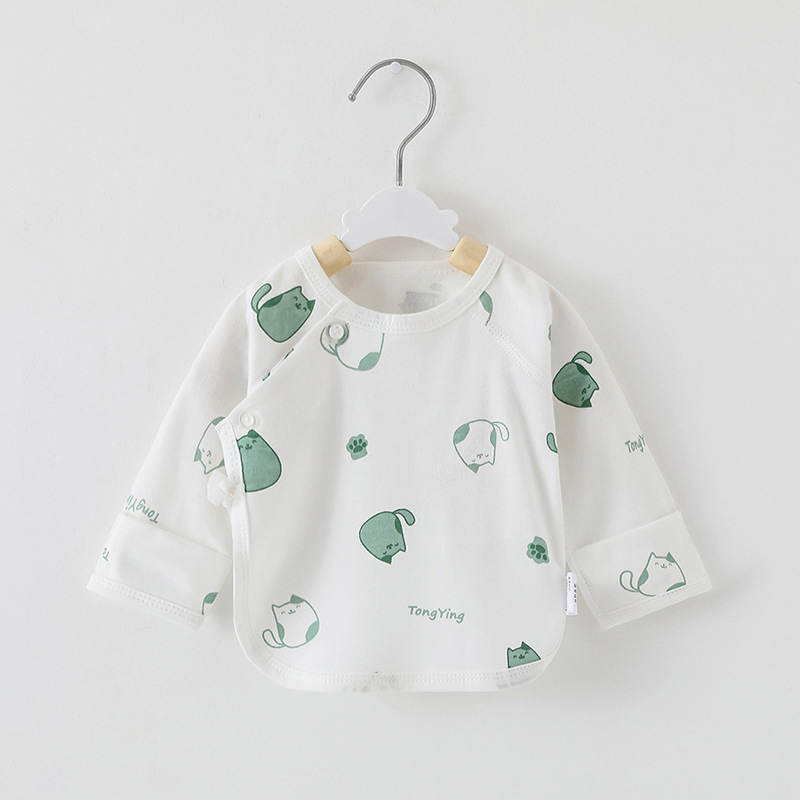 Νεογέννητο τοπ από 100% βαμβάκι, μονκ-στιλ, unisex, στρογγυλός γιακάς, για όλες τις εποχές