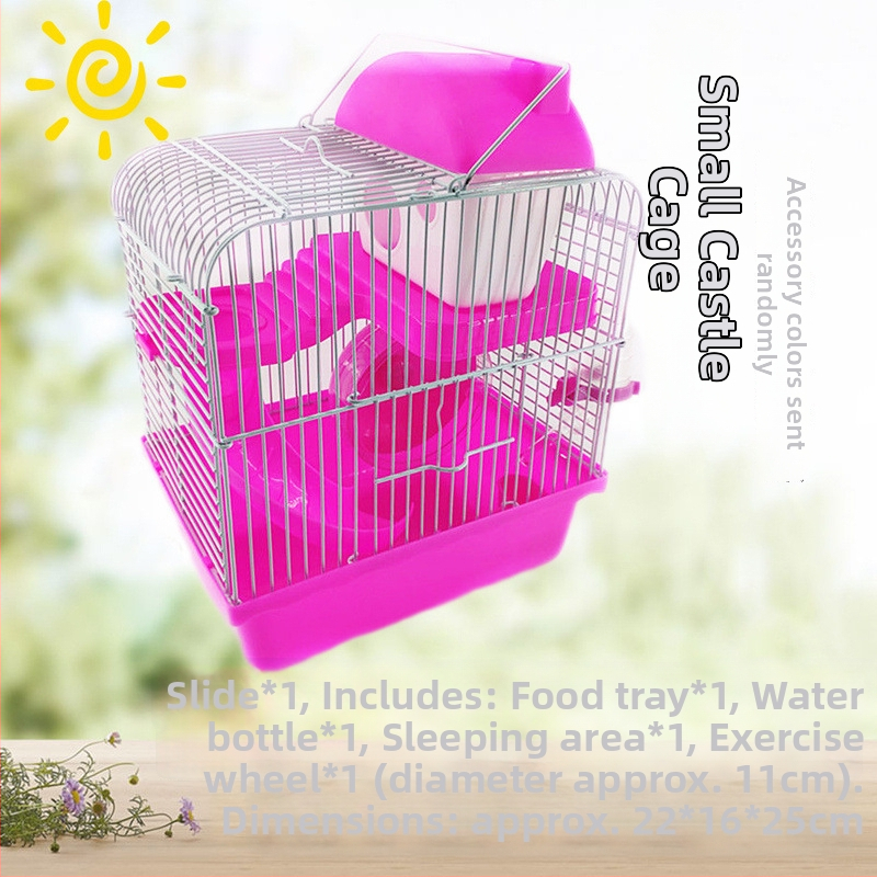 Dvojposchodová klietka pre dve škrečky — dvojposchodová štruktúra, Materiál: Iné