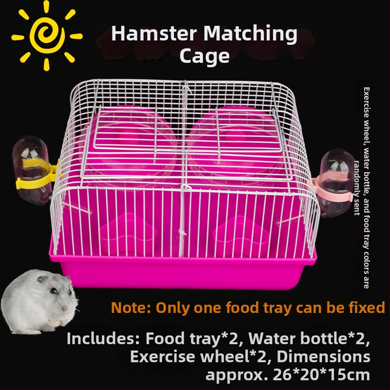 Dvojposchodová klietka pre dve škrečky — dvojposchodová štruktúra, Materiál: Iné