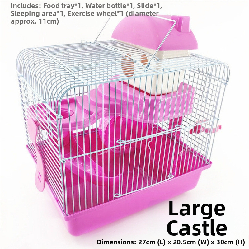 Dvojposchodová klietka pre dve škrečky — dvojposchodová štruktúra, Materiál: Iné