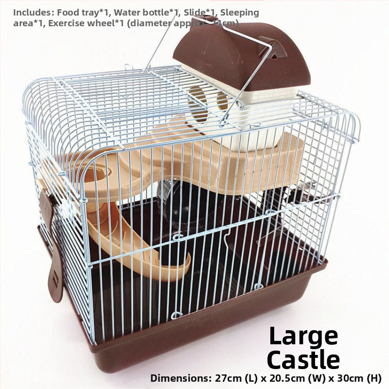 Dvojposchodová klietka pre dve škrečky — dvojposchodová štruktúra, Materiál: Iné