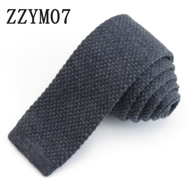 Pletena vunena kravata, ravni vrh, unisex, rhombus uzorak