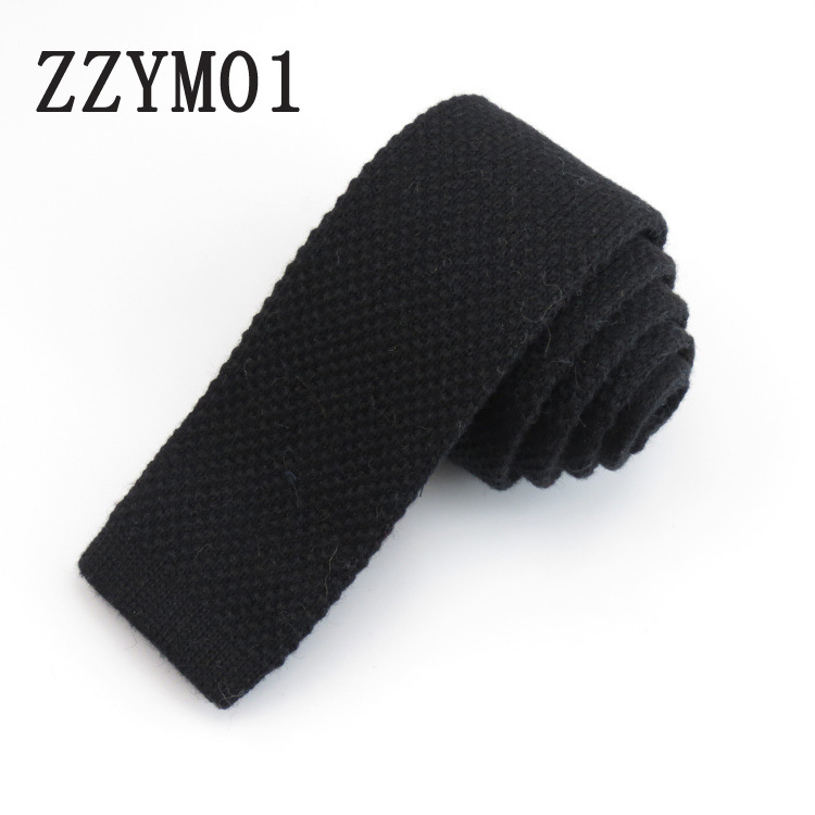 Pletena vunena kravata, ravni vrh, unisex, rhombus uzorak